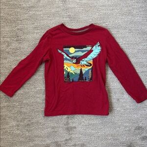 3/$15 Old Navy Maroon Graphic Tee Great Horned Owl size XS